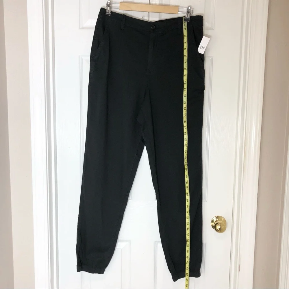 Gap Cotton Blend Charcoal Elastic Back Waist Girlfriend Joggers Pants casual 12T - Picture 12 of 14